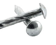 Punta a testa tonda e gambo spiralato in acciaio zincato Ø 2.7 mm 