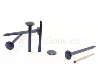 Chiodo forgiato a testa martellata in acciaio blu (100 chiodi) L : 30 mm  - Ø 14 mm