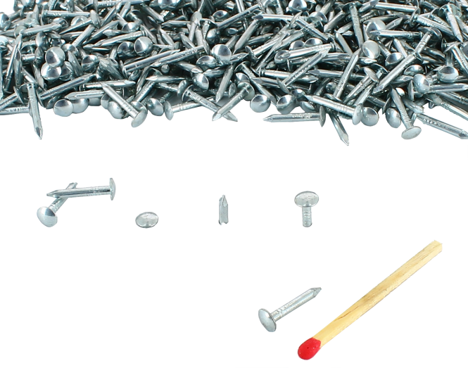 Punta a testa tonda in acciaio zincato Ø 2.4 mm (1kg) L : 15 mm - Ø 2.4 mm