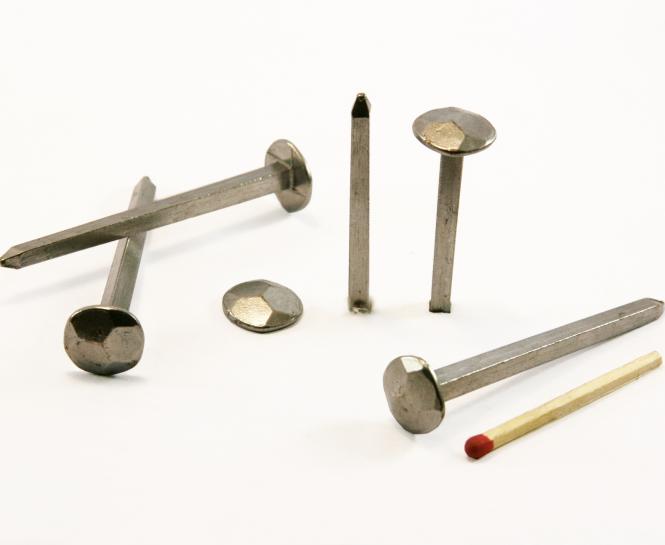 Chiodo forgiato a testa martellata in acciaio lucido (100 chiodi) L : 70 mm  - Ø 13-14 m