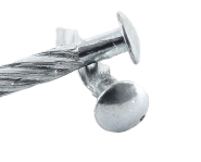 Chiodo a gambo spiralato e testa rotonda in acciaio rivestito di zinco Ø 3.0 mm (1kg) L : 23 mm - Ø 3.0 mm