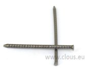 Chiodi in acciaio a testa gruppino - filo dentellato Ø 1.1 mm L: 27 mm Ø 1.1 mm