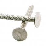 Chiodo a gambo spiralato e testa piatta in alluminio L : 30 mm - Ø 3.4 mm